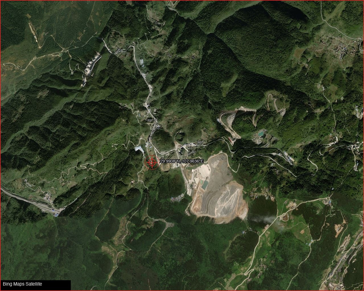 必应卫星地图截图